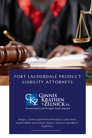 Injured by a Defective Product? Speak with a Product Liability lawyer today At Ginnis, Krathen, & Zelnick, P.A.