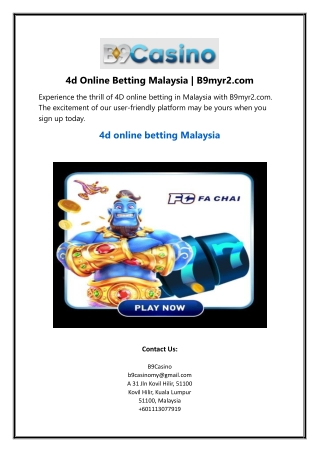 Slot Malaysia Online | B9myr2.com