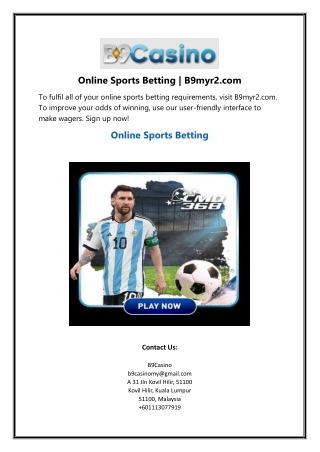 Online Sports Betting | B9myr2.com
