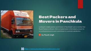 Piyush Packers & Movers – Best Packers and Movers in Panchkula