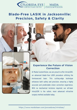 Why Choose Blade-Free LASIK in Jacksonville? Maida CustomVision Explains