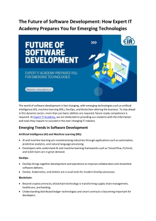The Future of Software Development