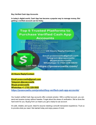 Top 5 Trusted Platforms to Purchase Verified Cash App Accounts