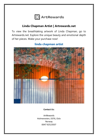 Linda Chapman Artist | Artrewards.net