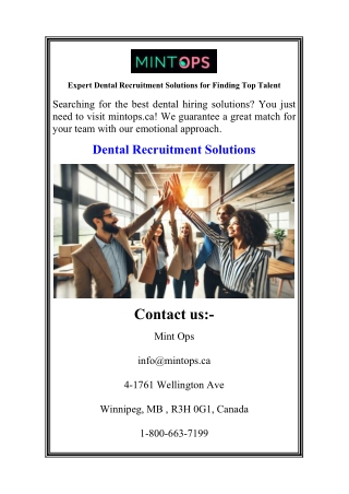 Expert Dental Recruitment Solutions for Finding Top Talent