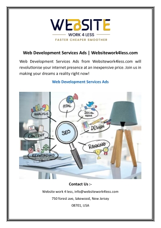 Web Development Services Ads | Websitework4less.com