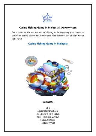 Casino Fishing Game In Malaysia | Ob9myr.com