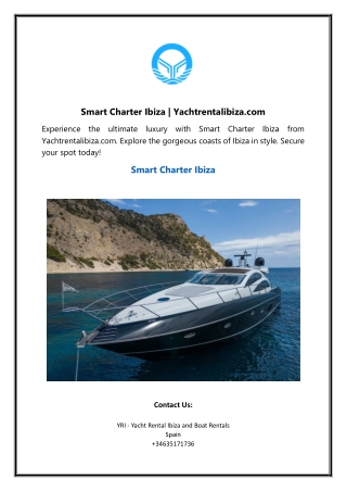 Smart Charter Ibiza | Yachtrentalibiza.com