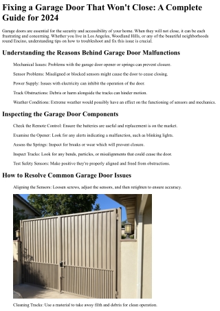 The Biggest Trends in fixing broken garage doors Reseda We've Seen This Year