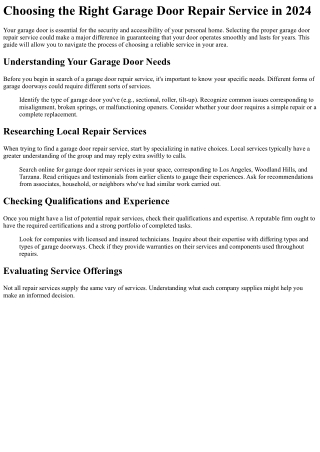 20 Insightful Quotes About affordable reliable garage door repairs Reseda CA