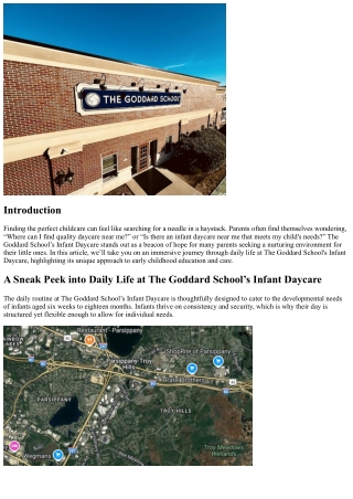 A Sneak Peek into Daily Life at The Goddard School’s Infant Daycare