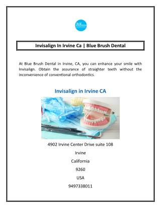 Invisalign In Irvine Ca | Blue Brush Dental