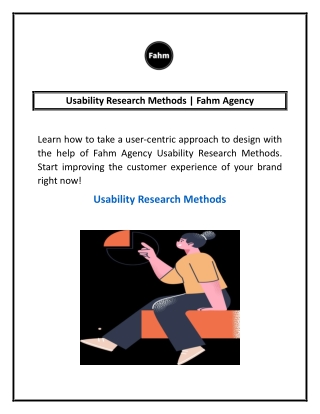 Usability Research Methods | Fahm Agency