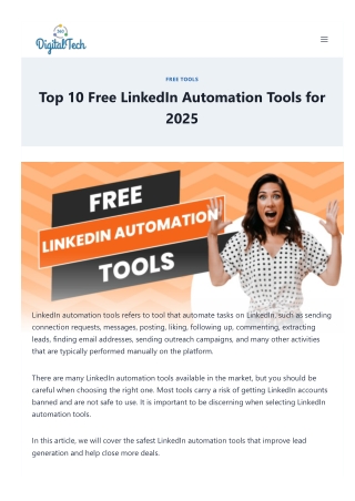 Top 10 Free LinkedIn Automation Tools