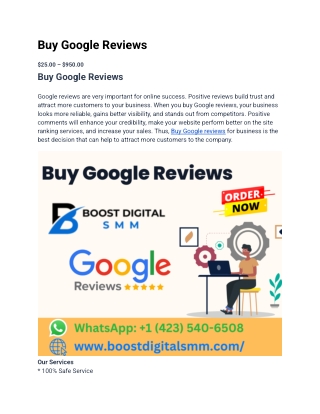 Buy Google Reviews