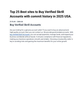 Buy Verified Skrill Accounts