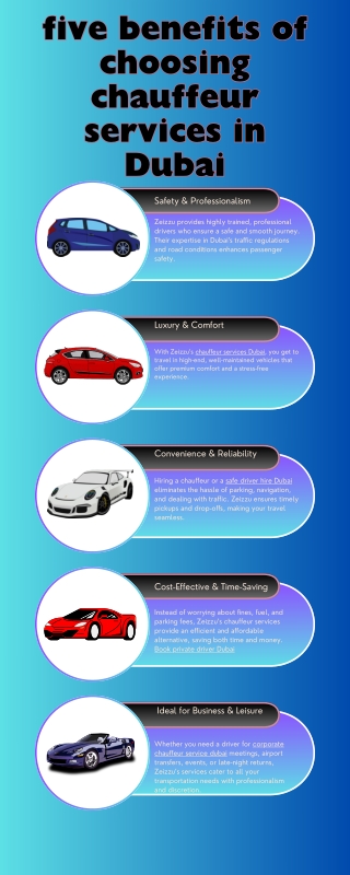 5 Benfits of Choosing chauffeur services dubai, Safe driver hire Dubai by zeizzu