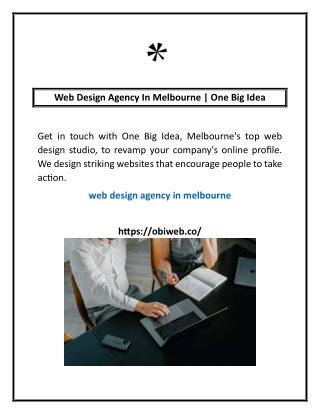 Web Design Agency In Melbourne | One Big Idea