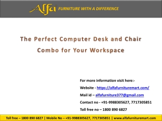 The Perfect Computer Desk and Chair Combo for Your Workspace