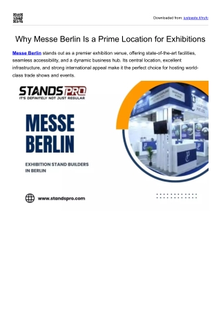 Why Messe Berlin Is a Prime Location for Exhibitions