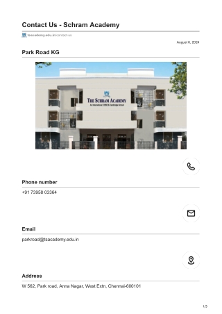 tsacademy.edu.in-Contact Us - Schram Academy