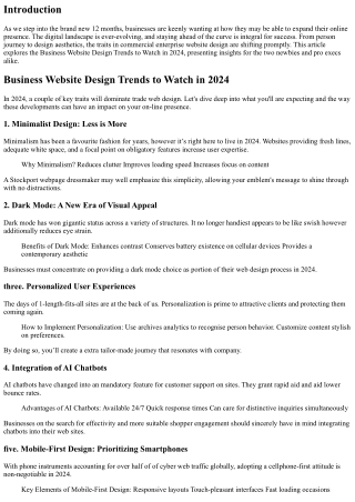 Business Website Design Trends to Watch in 2024