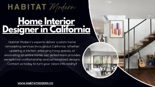 Home Interior Designer in California - Habitat Modern