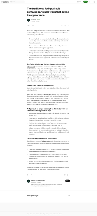 The Fusion of Indian and Western Styles in Jodhpuri Suits