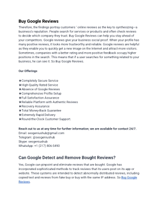 Buy Google Reviews - Boost Your Business Reputation