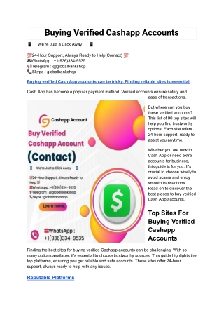 Buying Verified Cashapp Accounts