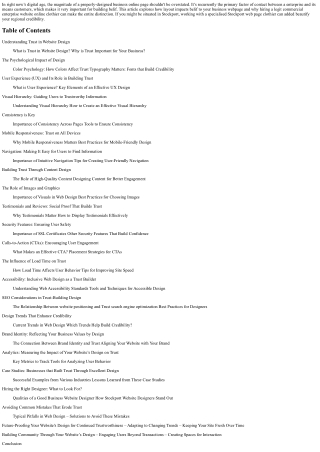 Building Trust: The Role of Design in Your Business Website