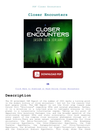 PDF Closer Encounters
