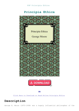 PDF Principia Ethica