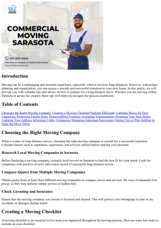 Long Distance Moving Tips: How to Prepare for a Successful Transition