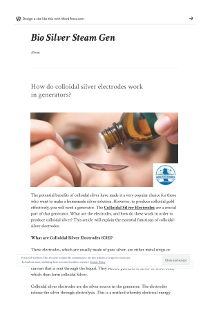 How do colloidal silver electrodes work in generators