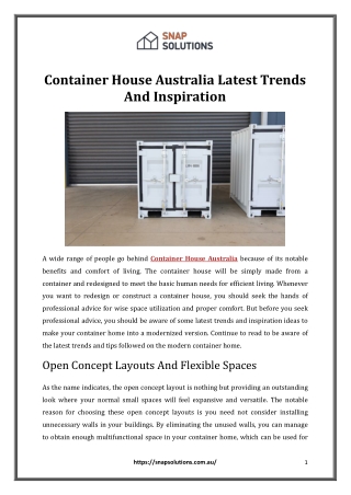 Container House Australia Latest Trends And Inspiration