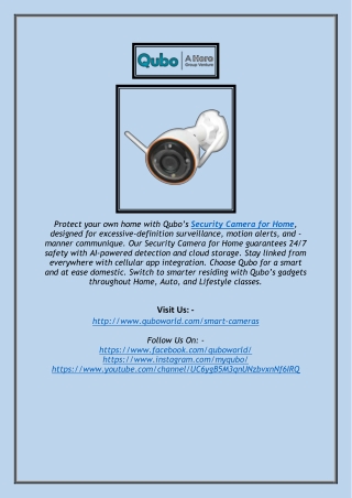 Advanced Security Camera for Home – Qubo World