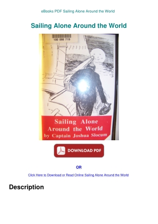 eBooks PDF Sailing Alone Around the World