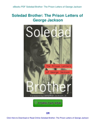 eBooks PDF Soledad Brother The Prison Letters of George Jackson
