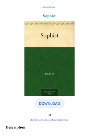 eBooks Sophist
