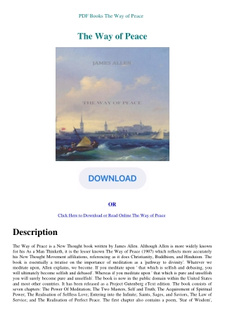 PDF Books The Way of Peace