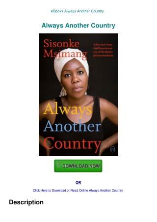 eBooks Always Another Country