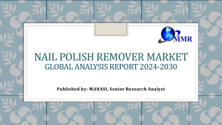 Nail Polish Remover Market to Reach USD 1737.67 Mn by 2030 | 3.3% CAGR Growth