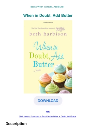 Books  When in Doubt  Add Butter