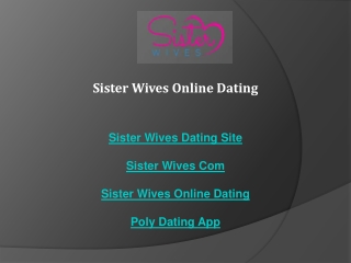 Sister Wives Online Dating