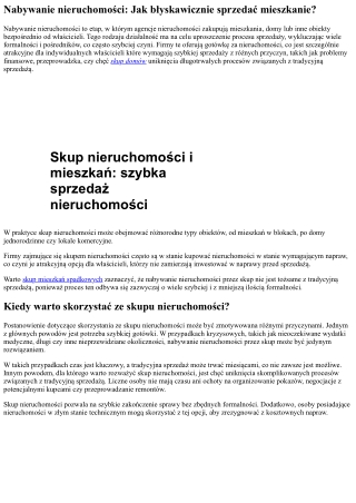 Zakup nieruchomości: Jak błyskawicznie sprzedać dom?