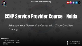 CCNP Service Provider Course – Noida