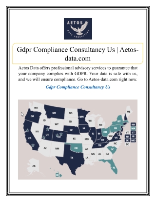 Gdpr Compliance Consultancy Us | Aetos-data.com