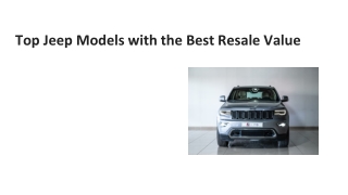Top Jeep Models with the Best Resale Value