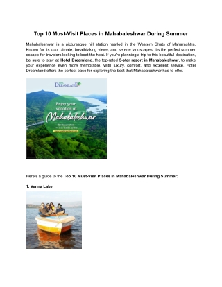 Top 10 Must-Visit Places in Mahabaleshwar During Summer (1)